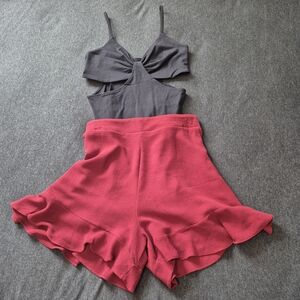 ❤️SOLD❤️ Burgundy Boho Shorts